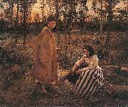 Bela Ivanyi-Grunwald Shepherd and Peasant Woman china oil painting artist